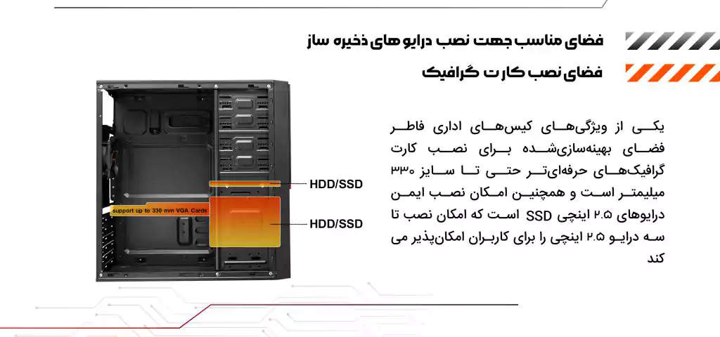 کیس کامپیوتر Mid Tower فاطر مدل Fater F-3205