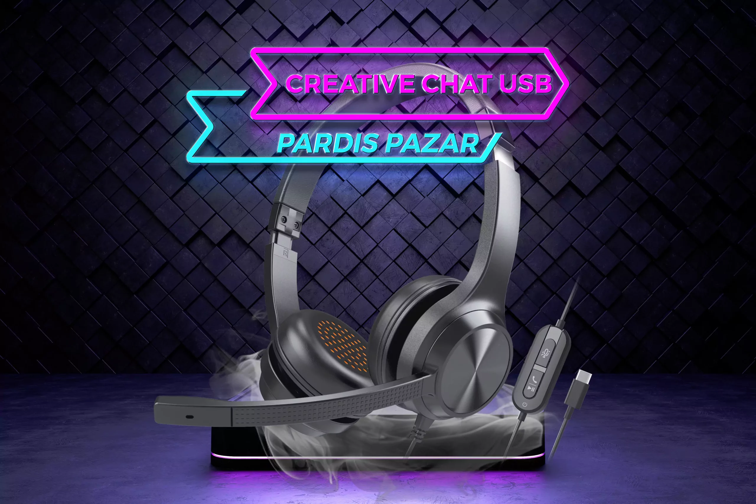 هدست سیمی کریتیو مدل CREATIVE CHAT USB