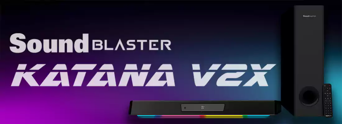 ساندبار کریتیو مدل CREATIVE SOUND BLASTER KATANA V2X