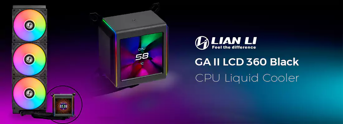 خنک کننده مایع پردازنده لیان لی GA II LCD 360 Black