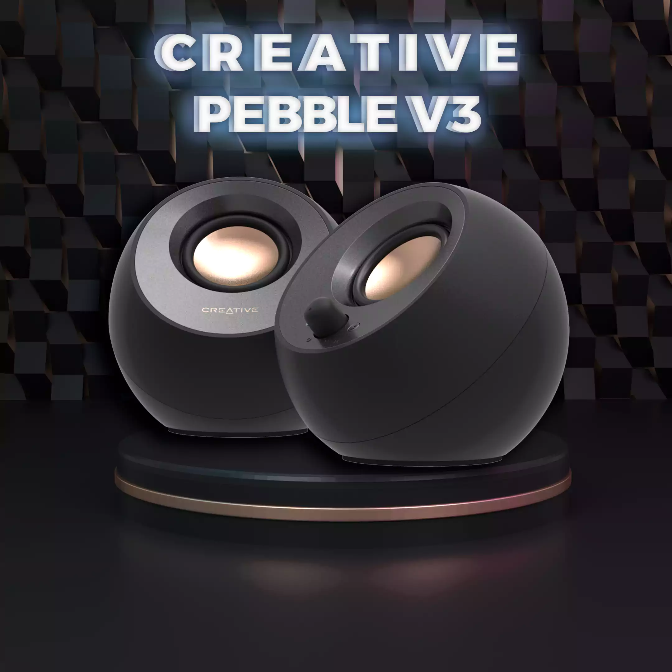 اسپیکر دسکتاپ کریتیو مدل CREATIVE PEBBLE V3 BLACK