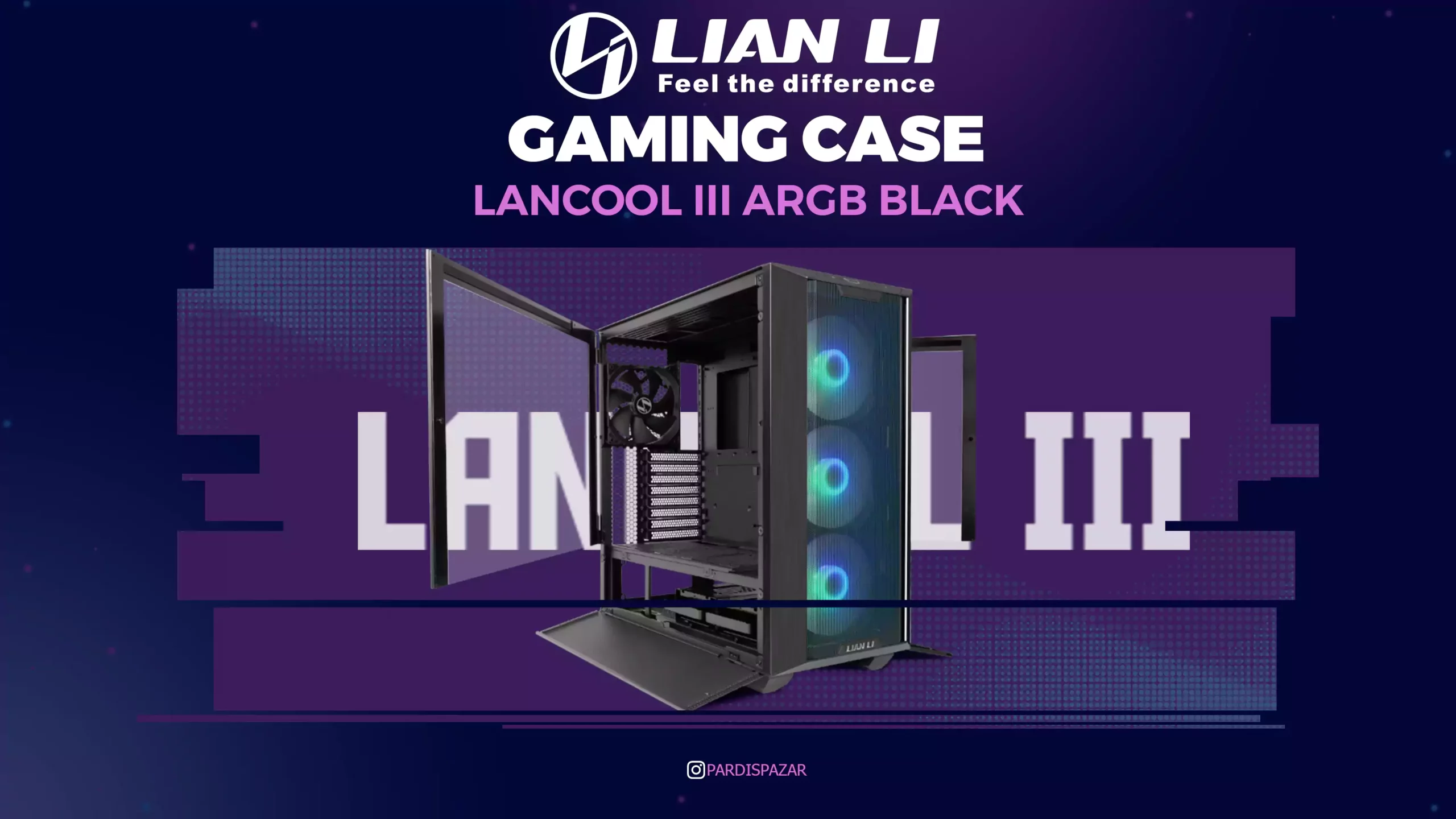 کیس گیمینگ لیان لی مدل LANCOOL III ARGB BLACK