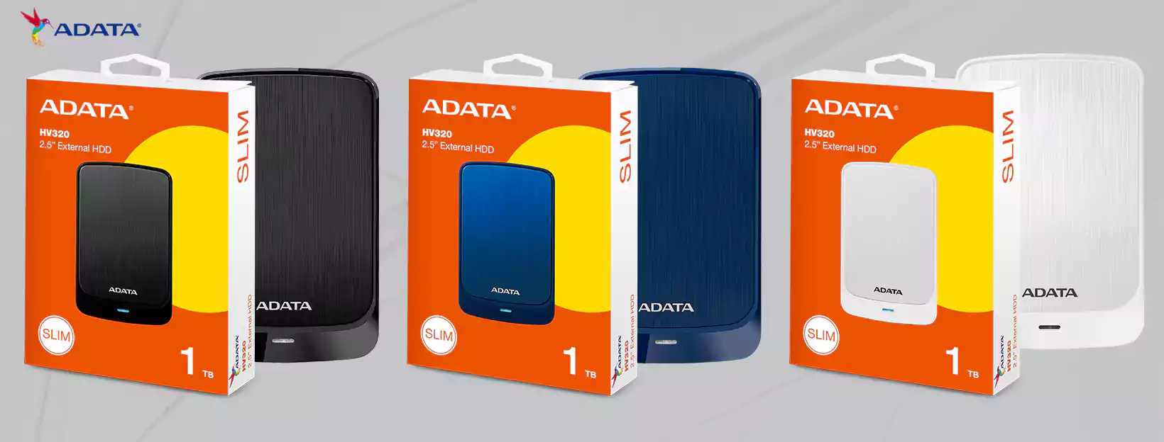 هارد اکسترنال ای دیتا مدل ADATA HV320S SLIM ظرفیت 1 ترابایت