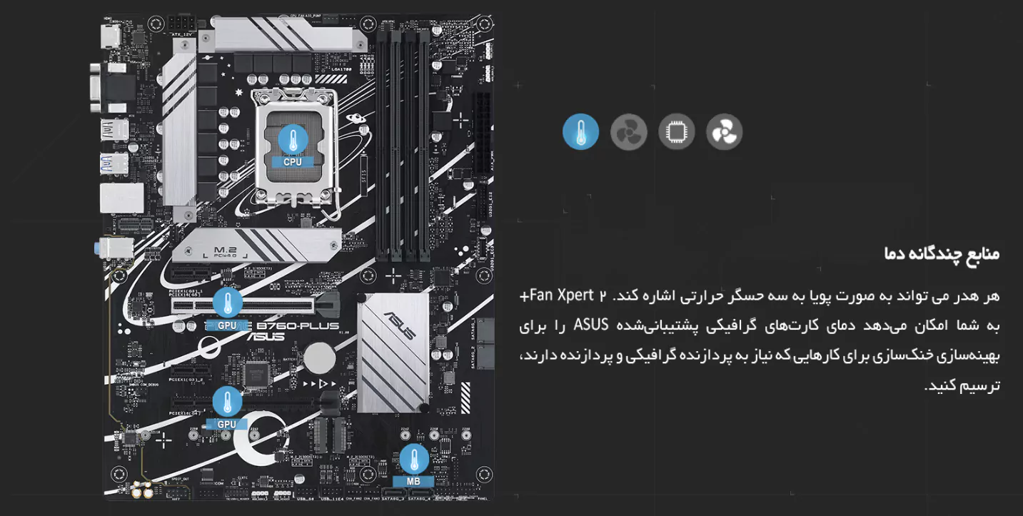 مادربرد ایسوس مدل PRIME B760M-PLUS D5