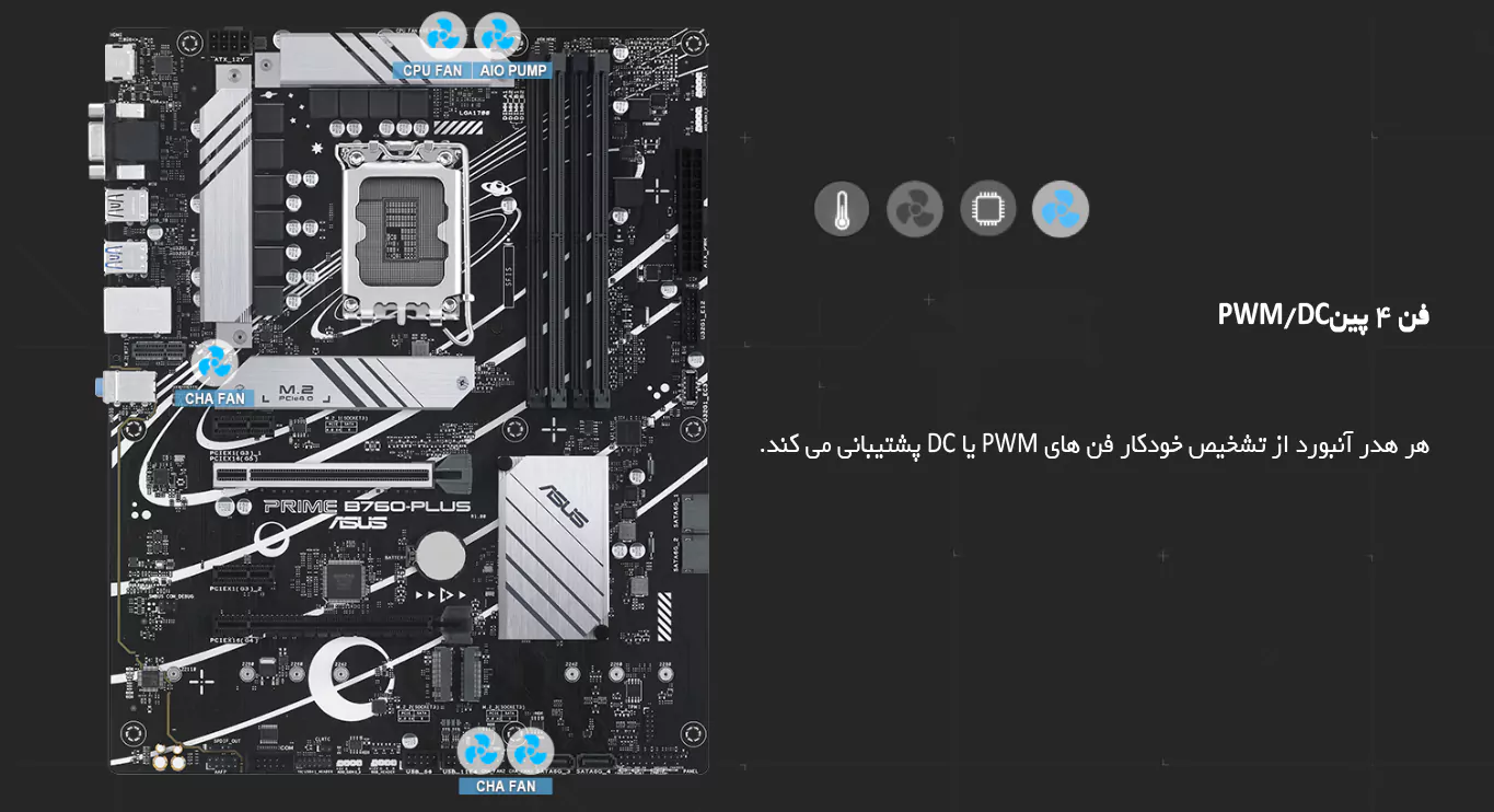 مادربرد ایسوس مدل PRIME B760M-PLUS D5