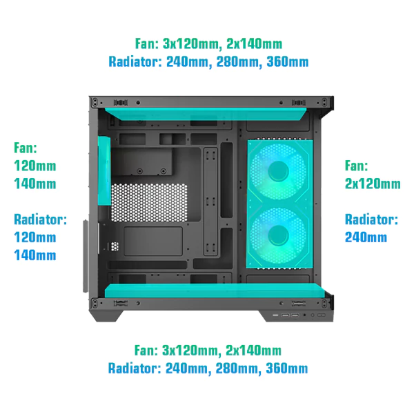 کیس گیمینگ اوست GT-AQ12-MB