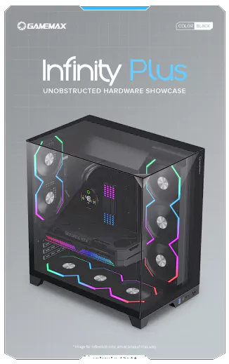 کیس گیمینگ گیم مکس مدل INFINITYPLUS BLACK