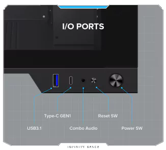 کیس گیمینگ گیم مکس مدل INFINITYPLUS BLACK