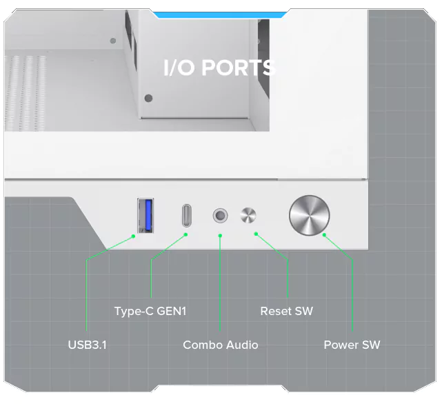 کیس گیمینگ گیم مکس مدل INFINITYPLUS WHITE